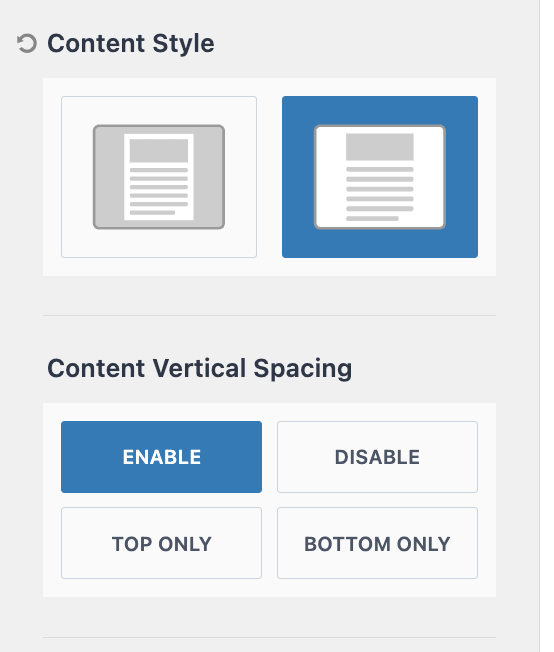 Kadence Single Post Layout - Content Style Settings